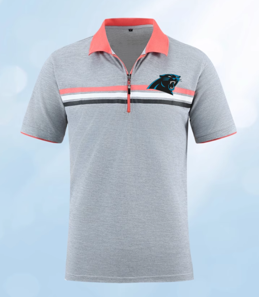 Carolina Panthers grey Men 2025 NFL polo T shirt